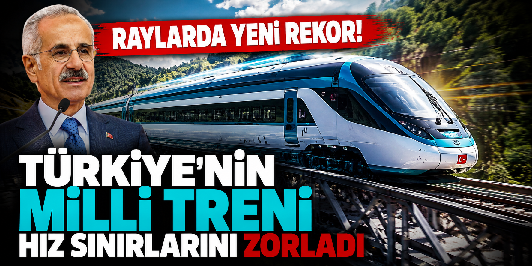 Raylarda Yeni Rekor: Milli Elektrikli Hızlı Tren 250 Kilometreyi Gördü