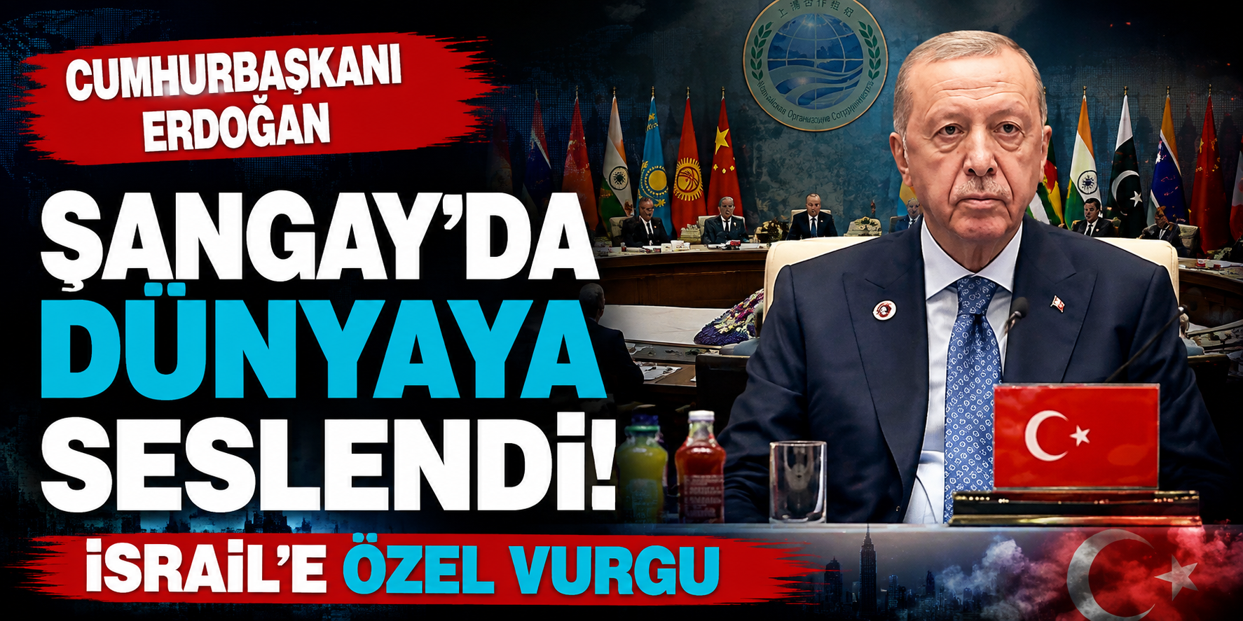 Erdoğan'dan Şanghay Zirvesi'nde Gazze ve Lübnan Mesajı: "Bedelini Tüm Bölgemiz Ödemektedir"