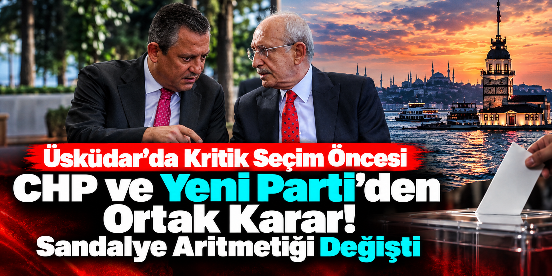 Üsküdar’da Kritik Seçim Öncesi CHP ve Yeni Parti’den Ortak Karar! Sandalye Aritmetiği Değişti