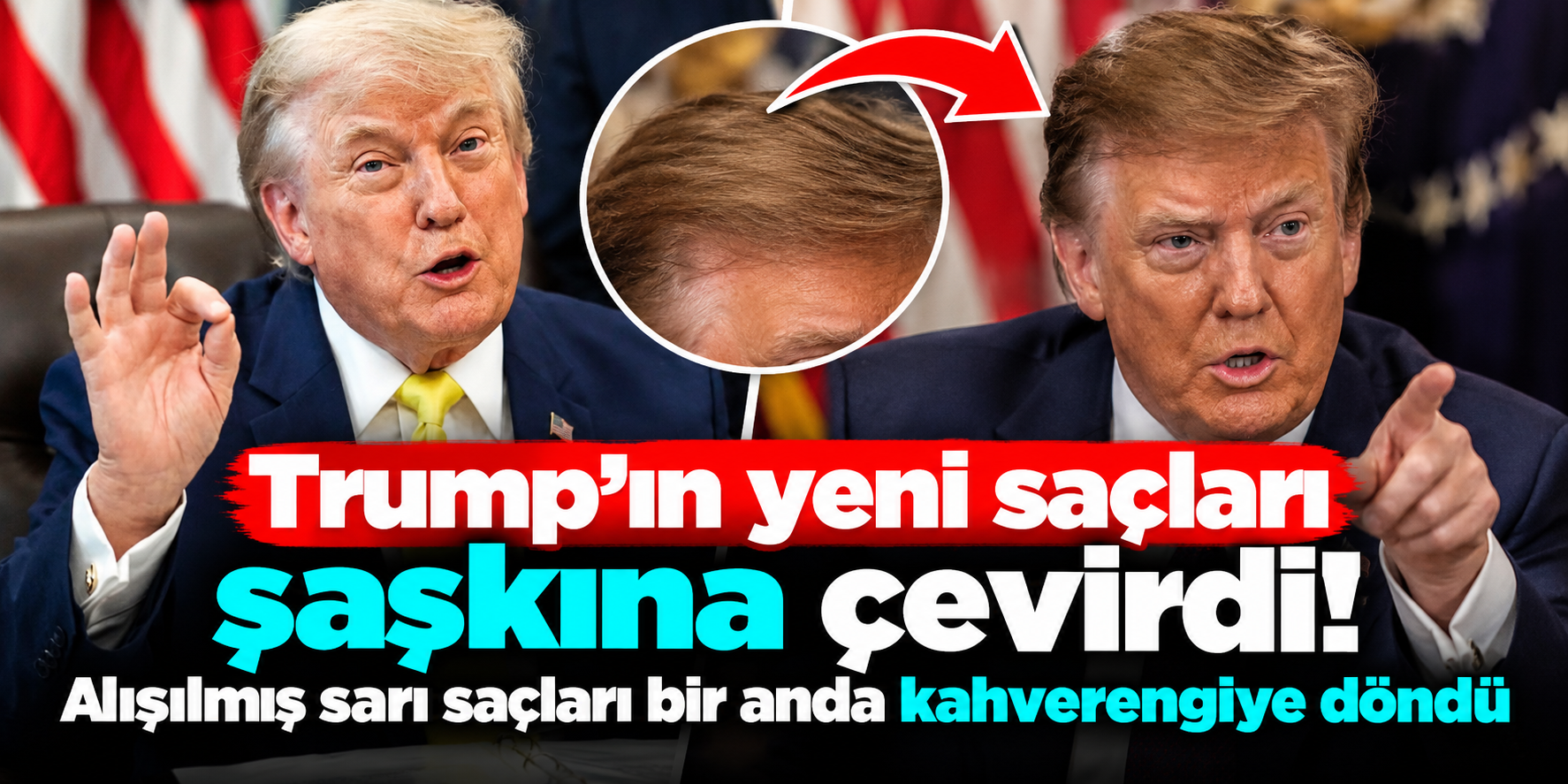 Donald Trump’ın Yeni Görüntüsü Şaşkına Çevirdi! İkonik Sarı Saçları Bir Anda Koyulaştı