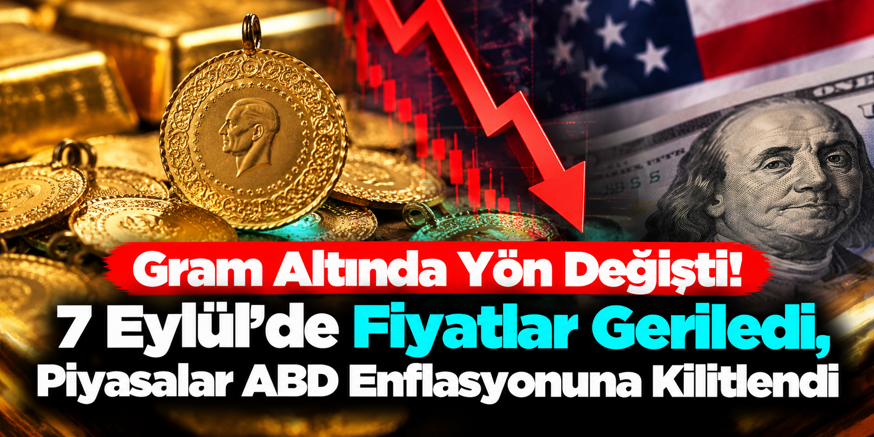 Gram Altında Yön Değişti! 7 Eylül’de Fiyatlar Geriledi, Piyasalar ABD Enflasyonuna Kilitlendi