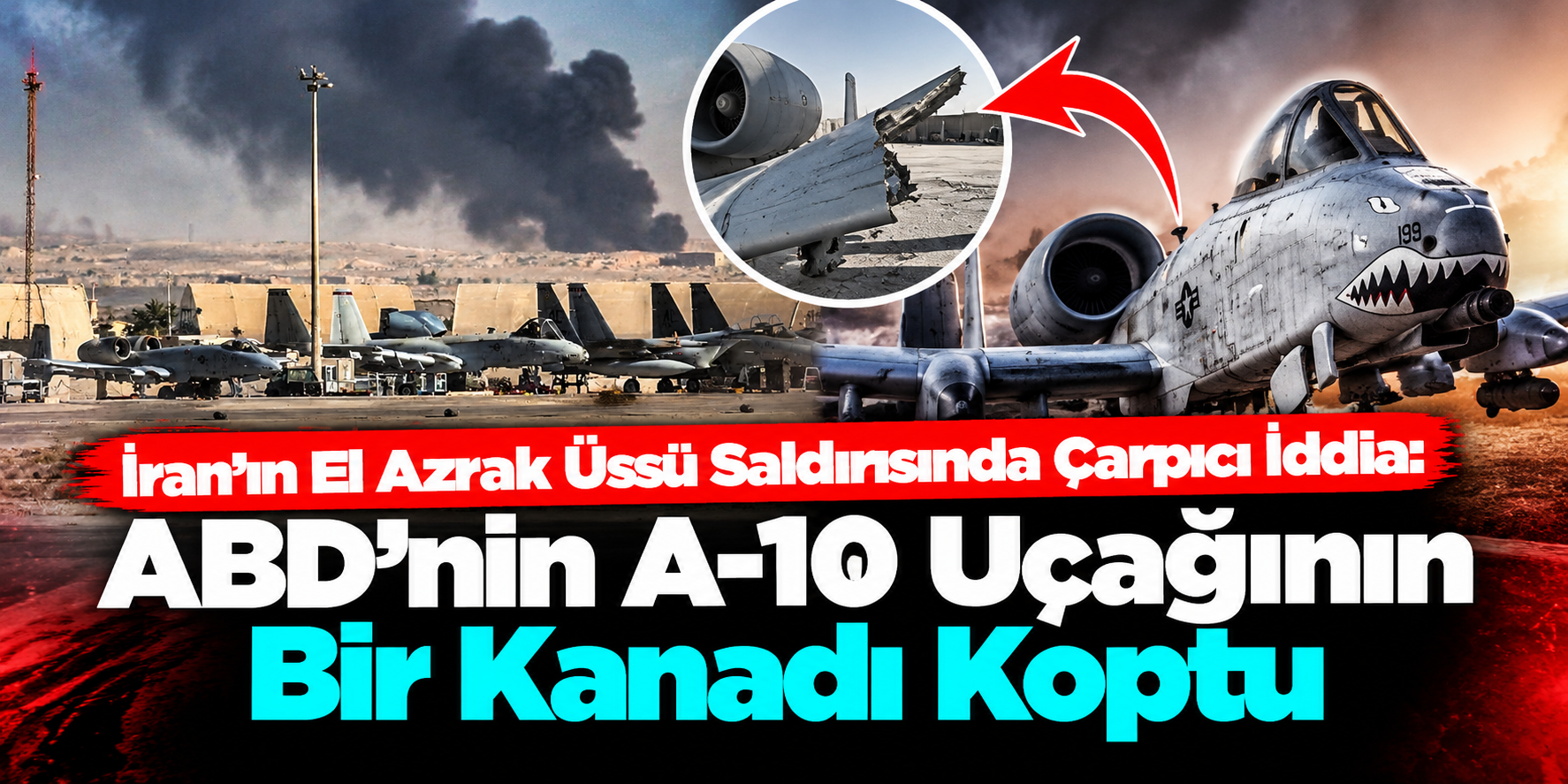 İran’ın El Azrak Üssü Saldırısında Çarpıcı İddia: ABD’nin A-10 Uçağının Bir Kanadı Koptu