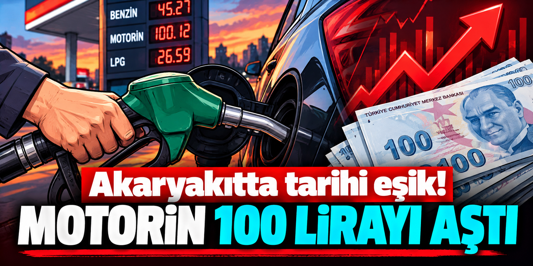 Akaryakıtta Tabelalar Bir Kez Daha Değişti: Motorin İstanbul, Ankara ve İzmir’de 100 TL’yi Aştı