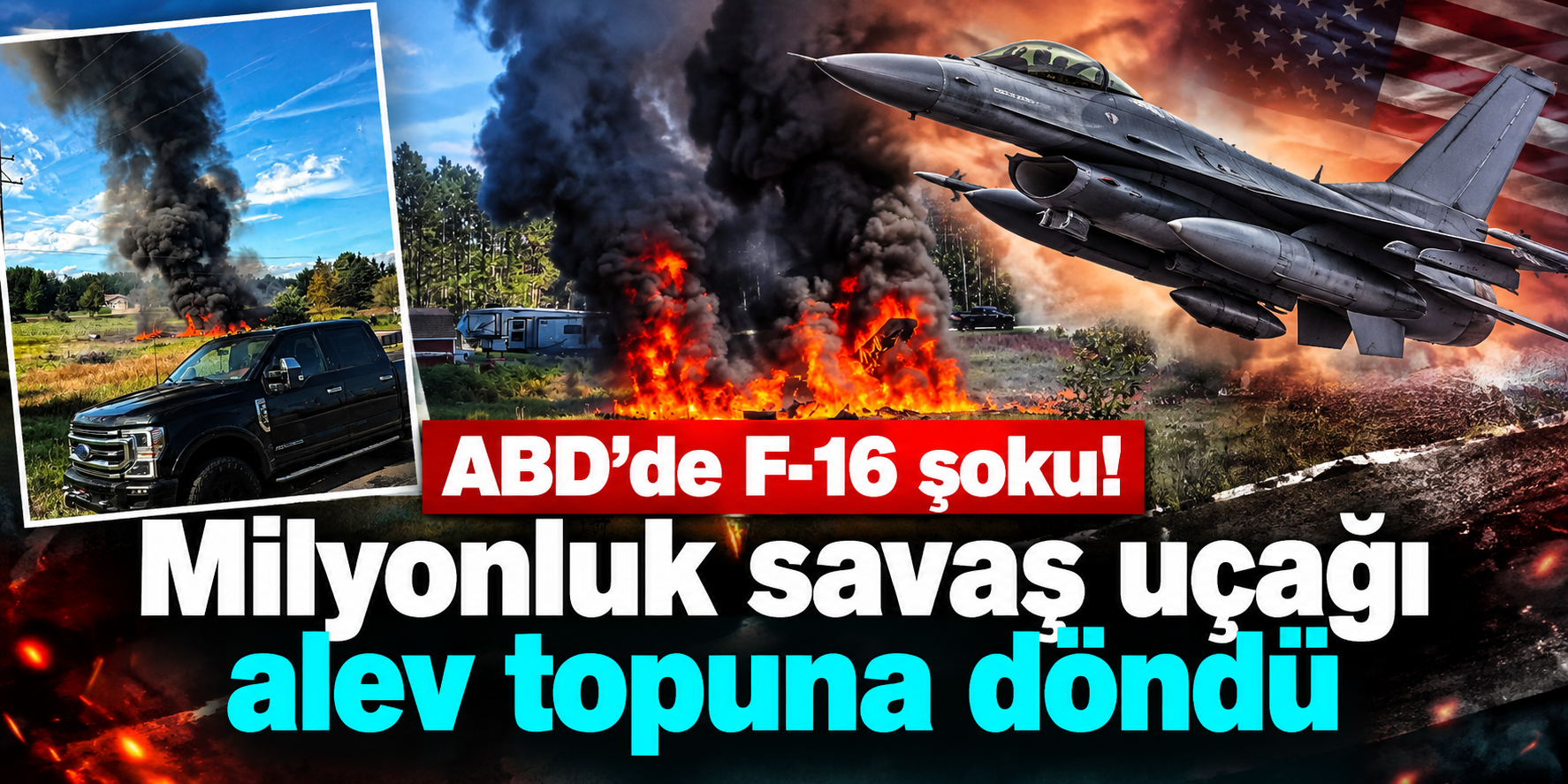 ABD’de F-16 Faciası Kıl Payı Atlatıldı: Savaş Uçağı Düştü, Pilot Fırlatma Koltuğuyla Kurtuldu