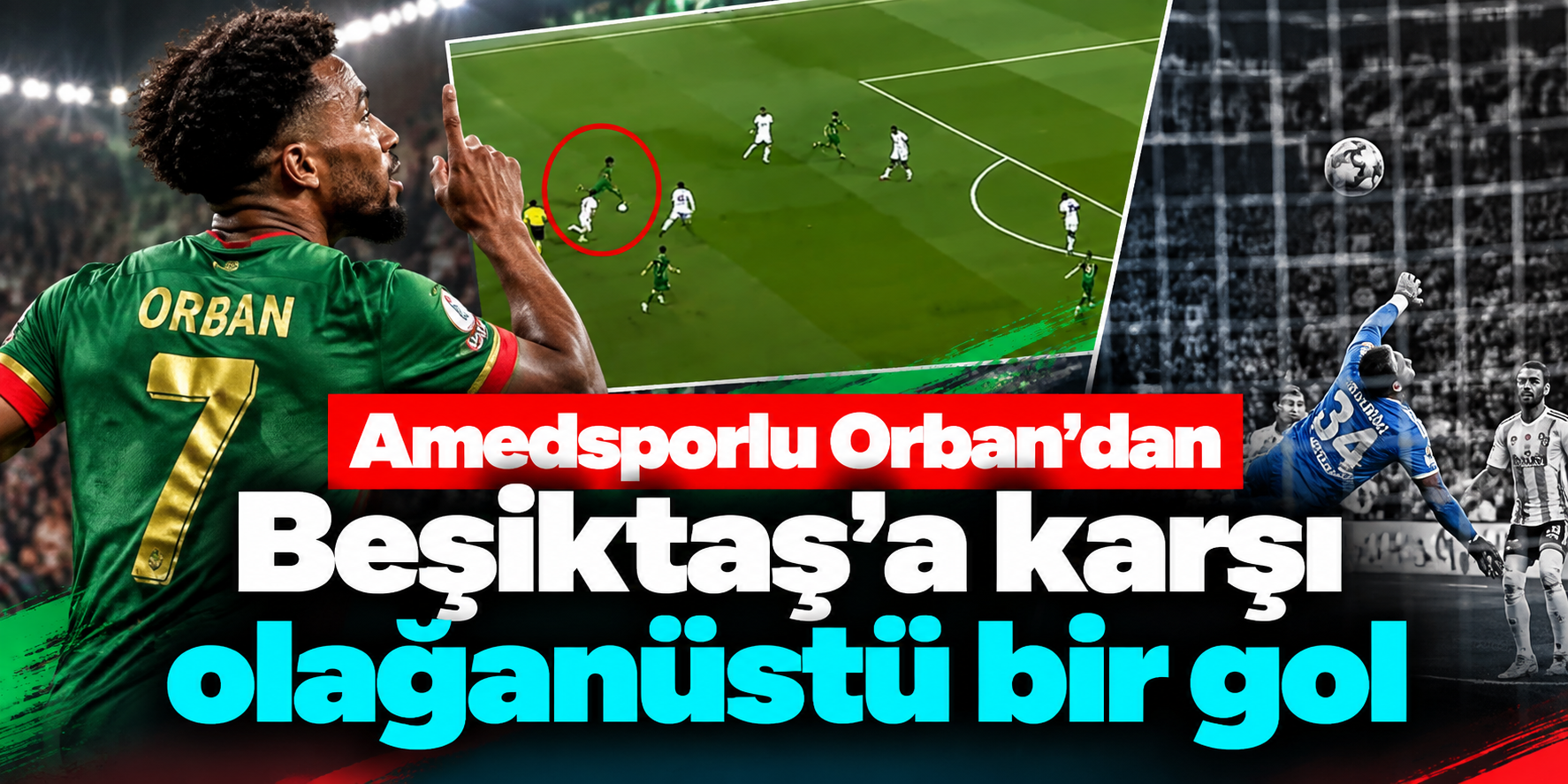Amedspor-Beşiktaş Maçında Gift Orban’dan İnanılmaz Gol! 30 Metreden Nübel’i Avladı