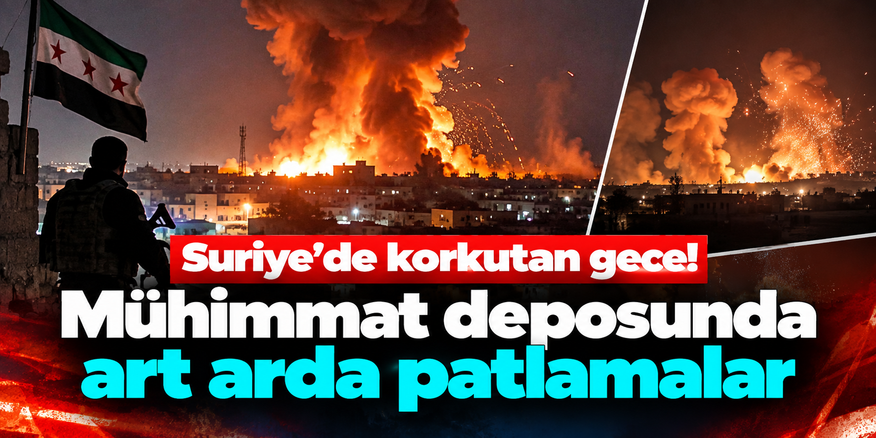 Halep’te Korku Dolu Gece! Askerî Noktada Art Arda Patlamalar, Yollar Kapatıldı