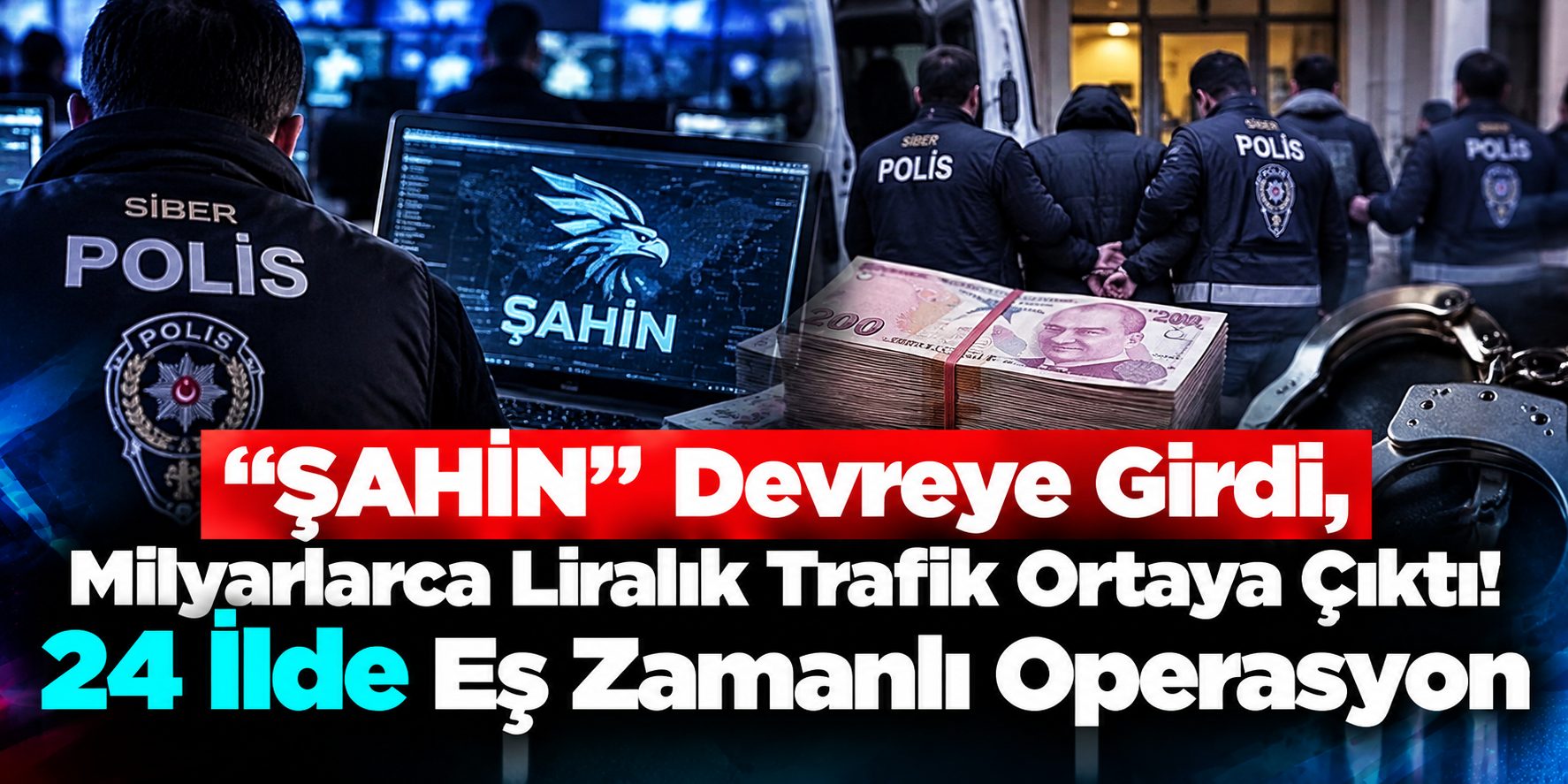 “ŞAHİN” Devreye Girdi, Milyarlarca Liralık Trafik Ortaya Çıktı! 24 İlde Eş Zamanlı Operasyon