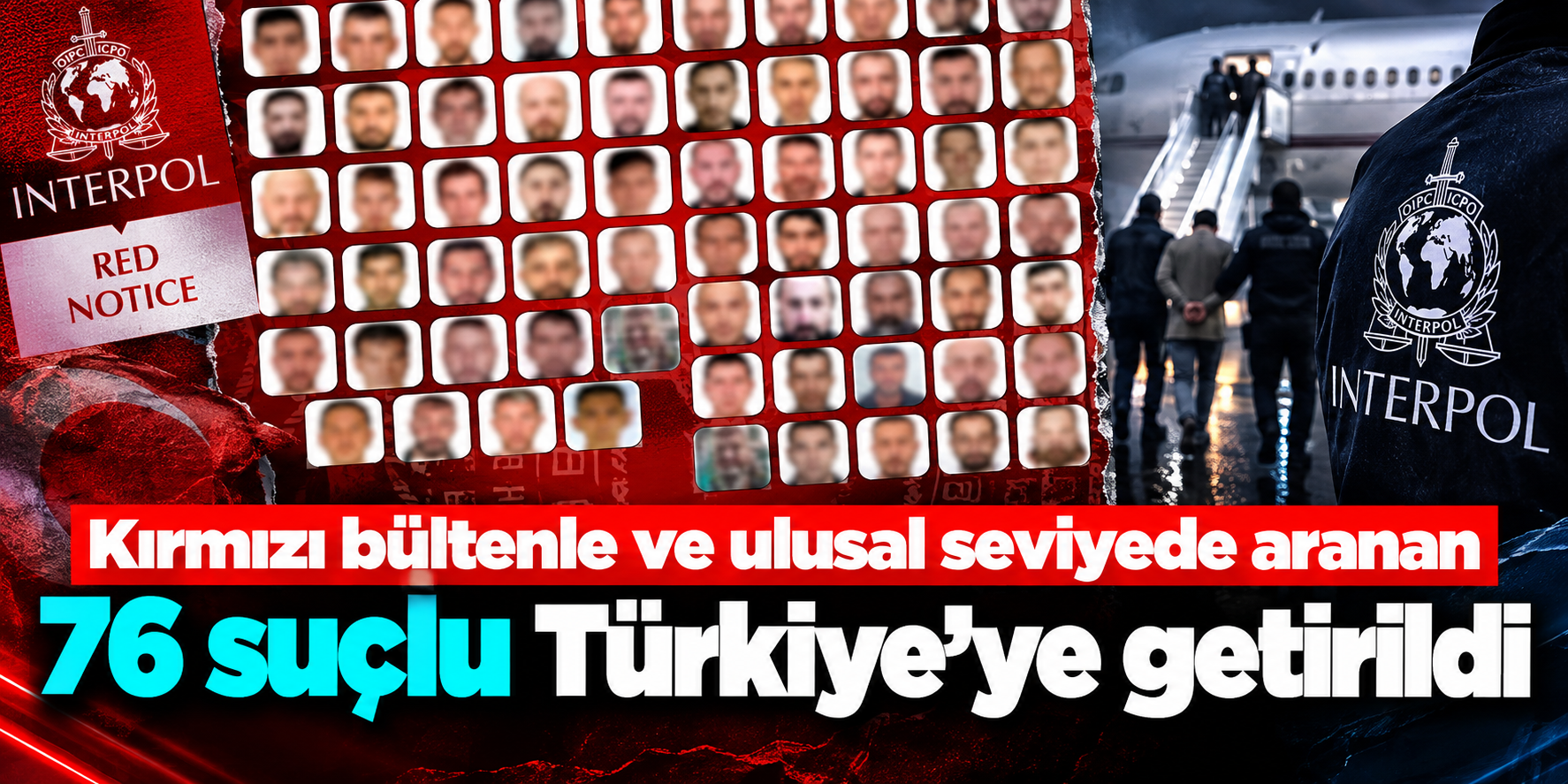 Interpol-Europol Koordinasyonunda Büyük Operasyon! 29’u Kırmızı Bültenle Aranan 76 Kişi Türkiye’de