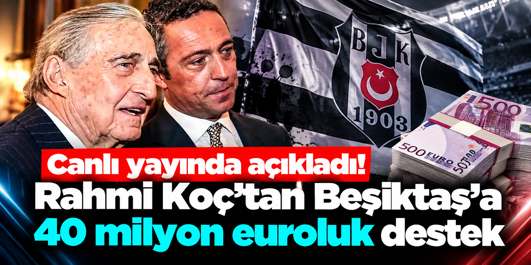 Beşiktaş’ta 40 Milyon Euroluk Rahmi Koç Desteği: Serdal Adalı Canlı Yayında Açıkladı