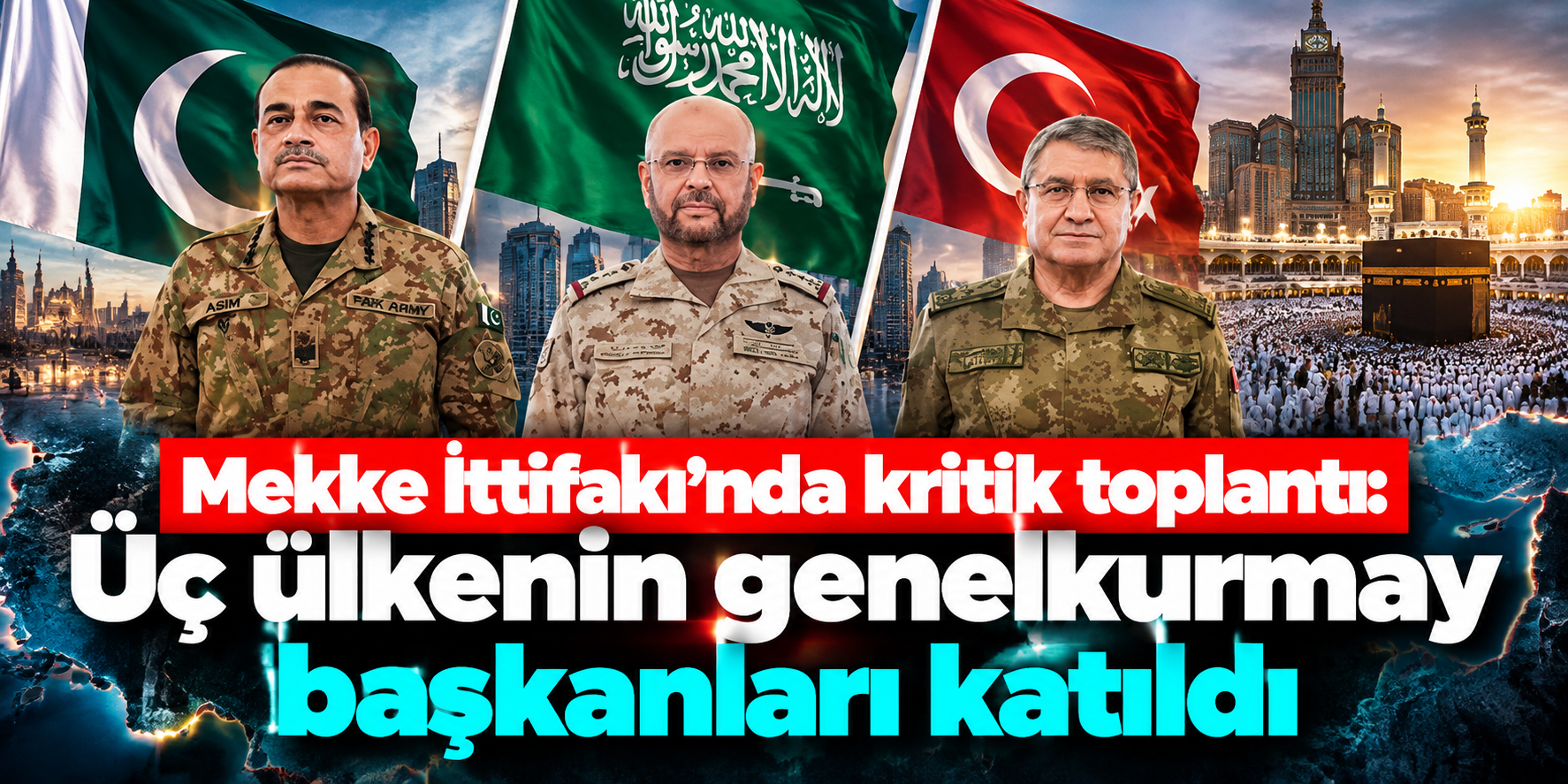 Mekke Ortak Savunma Anlaşması Sonrası Dikkat Çeken Zirve: Üç Ülkenin Genelkurmay Başkanı Riyad’da