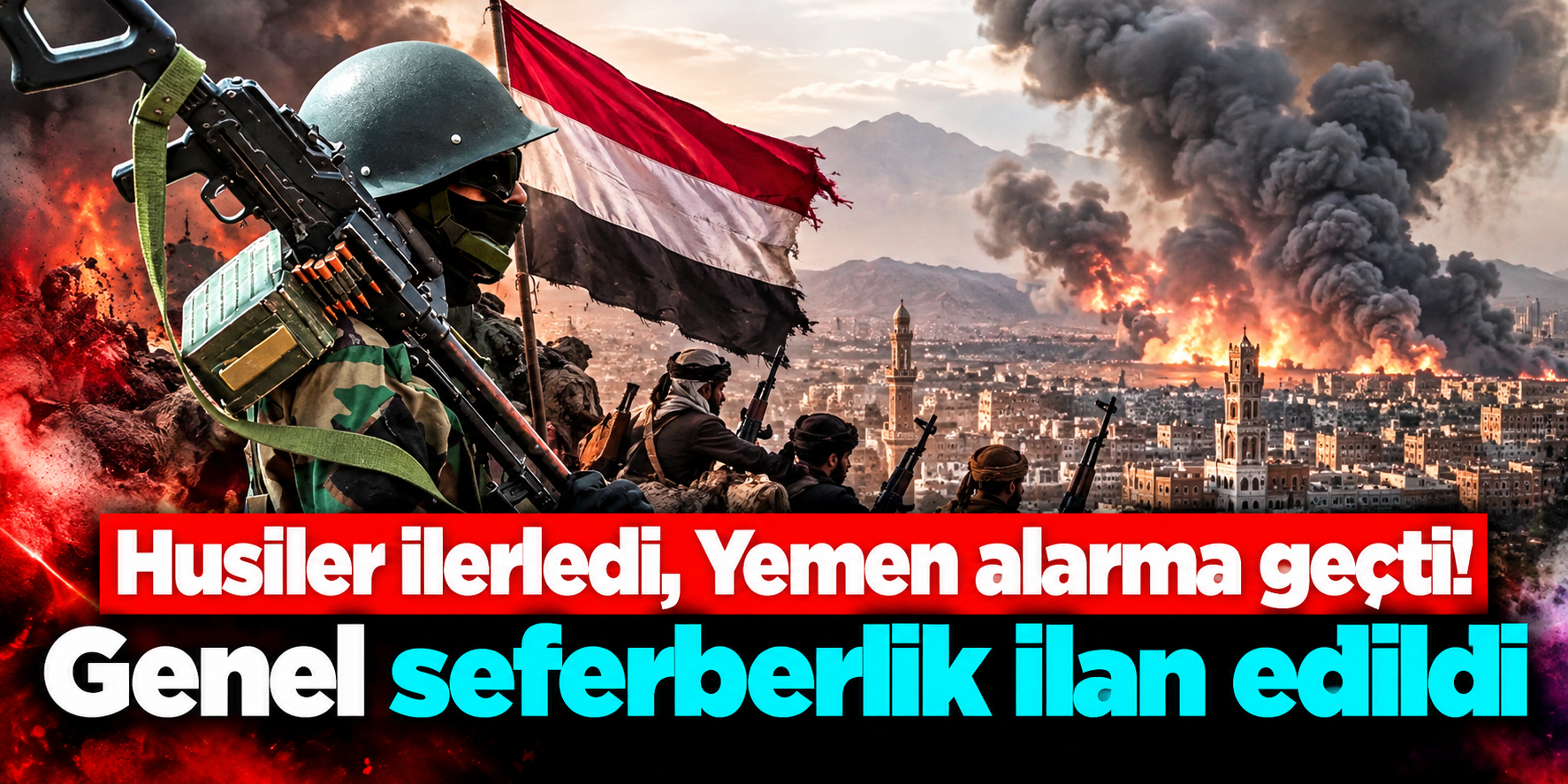 Husiler kritik bölgelere ilerledi, Yemen alarma geçti: Genel seferberlik kararı