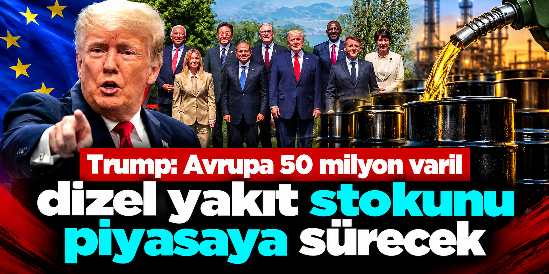 Trump “Derhal başlayacak” diyerek duyurdu: Avrupa dizel rezervlerini açıyor