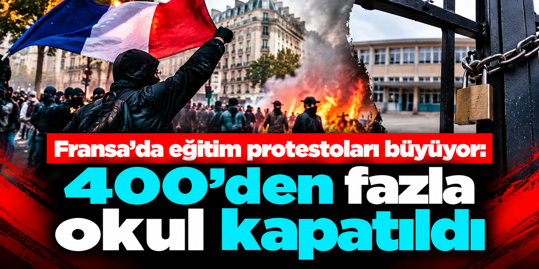 Fransa’da liseliler sokağa çıktı: 1.020 okul etkilendi, polisle çatışmalar yaşandı