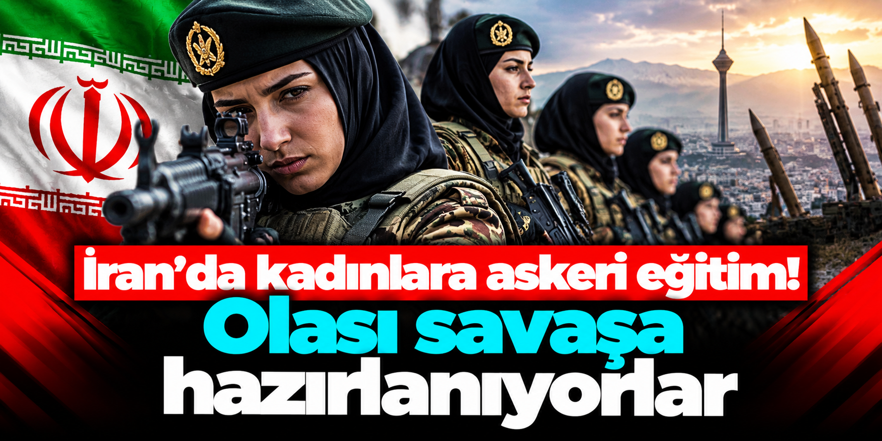Tahran’da kadınlara silahlı eğitim: Olası savaşa karşı atış talimi yapıyorlar