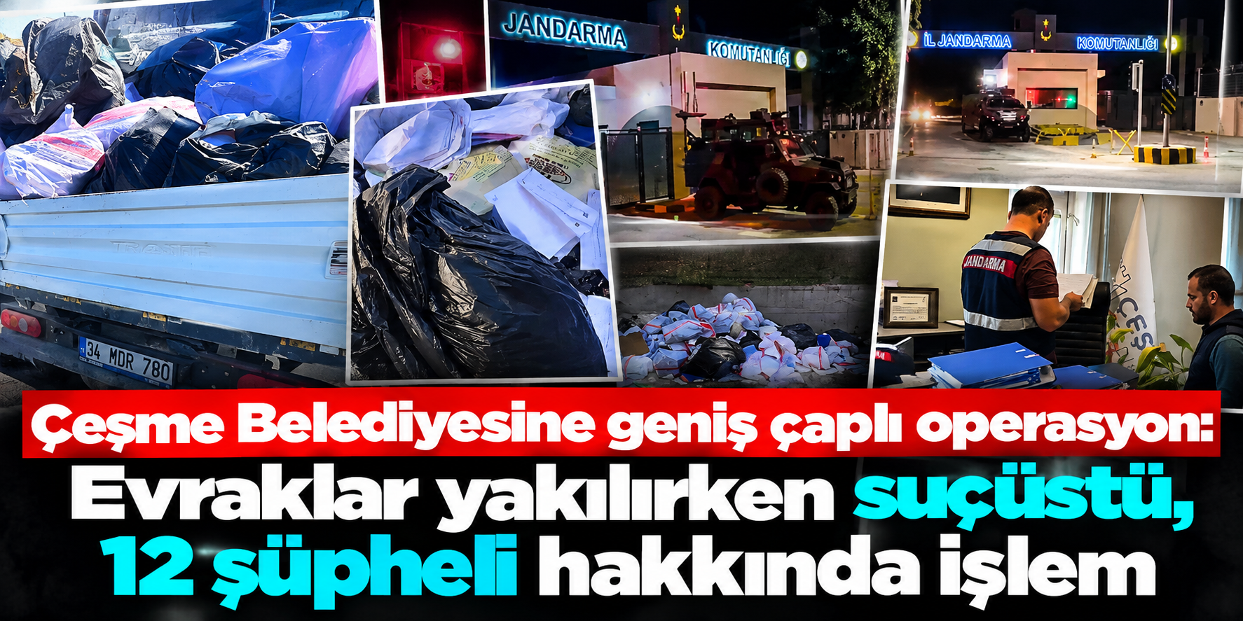 Çeşme Belediyesine geniş çaplı operasyon: Evraklar yakılırken suçüstü, 12 şüpheli hakkında işlem