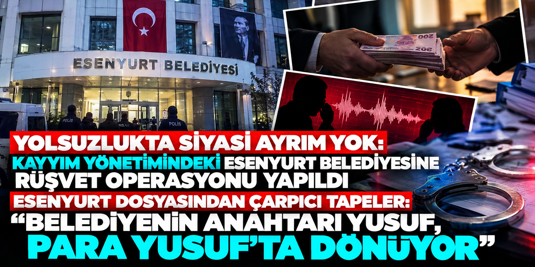 ESENYURT DOSYASINDAN ÇARPICI TAPELER: “BELEDİYENİN ANAHTARI YUSUF, PARA YUSUF’TA DÖNÜYOR”