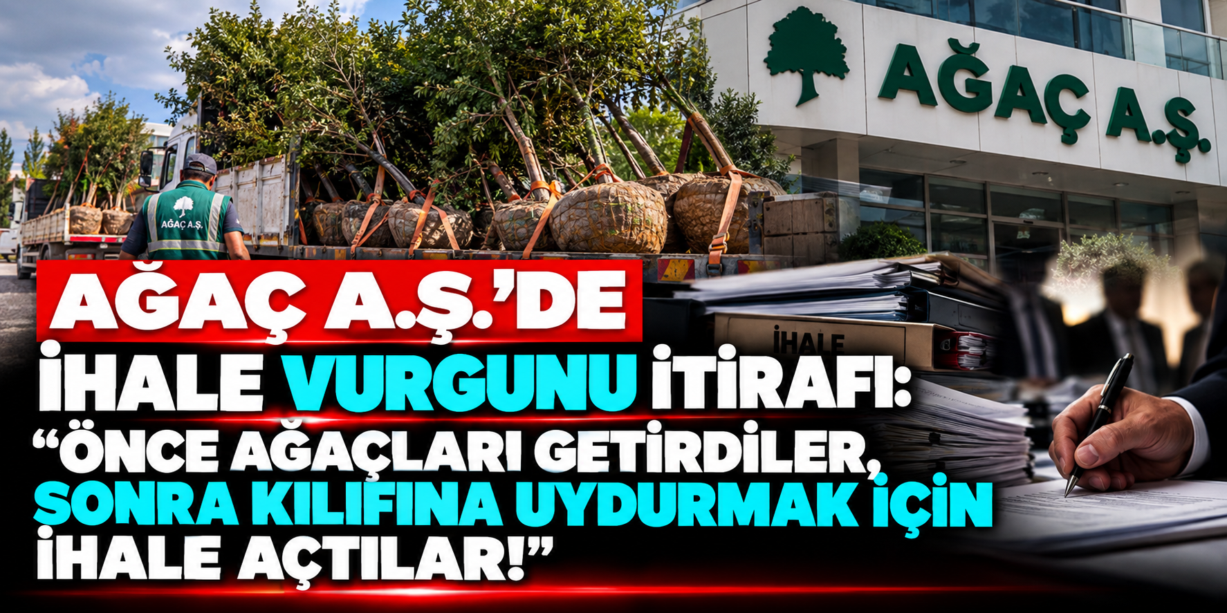 AĞAÇ A.Ş.’DE İHALE VURGUNU İTİRAFI: “ÖNCE AĞAÇLARI GETİRDİLER, SONRA KILIFINA UYDURMAK İÇİN İHALE AÇTILAR!”