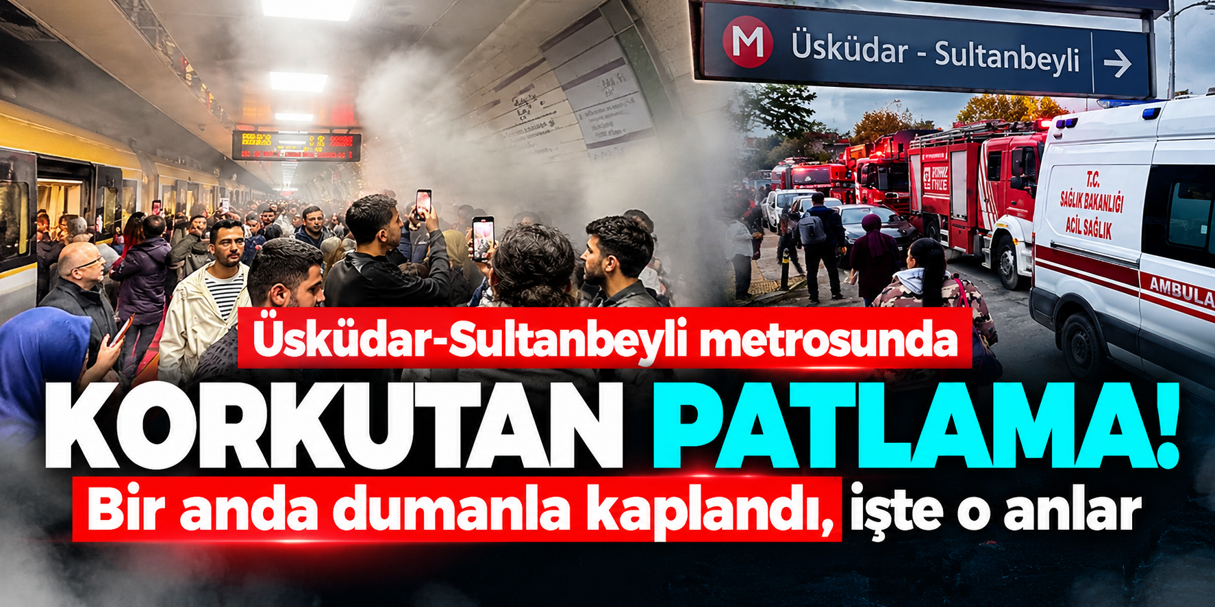 İstanbul metrosunda sabah paniği! Tünelde patlama, trenlerde tahliye