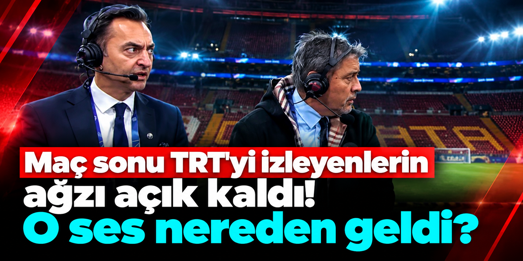 RAMS Park'ta tribünler boşaldı ama ıslık sesleri bitmedi! TRT yayınındaki ilginç anlar