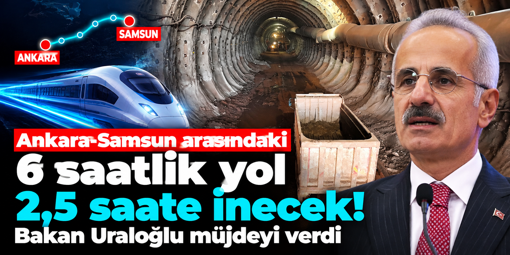 Ankara-Samsun arası 2,5 saate düşüyor! Hızlı tren projesinde yüzde 40 geçildi
