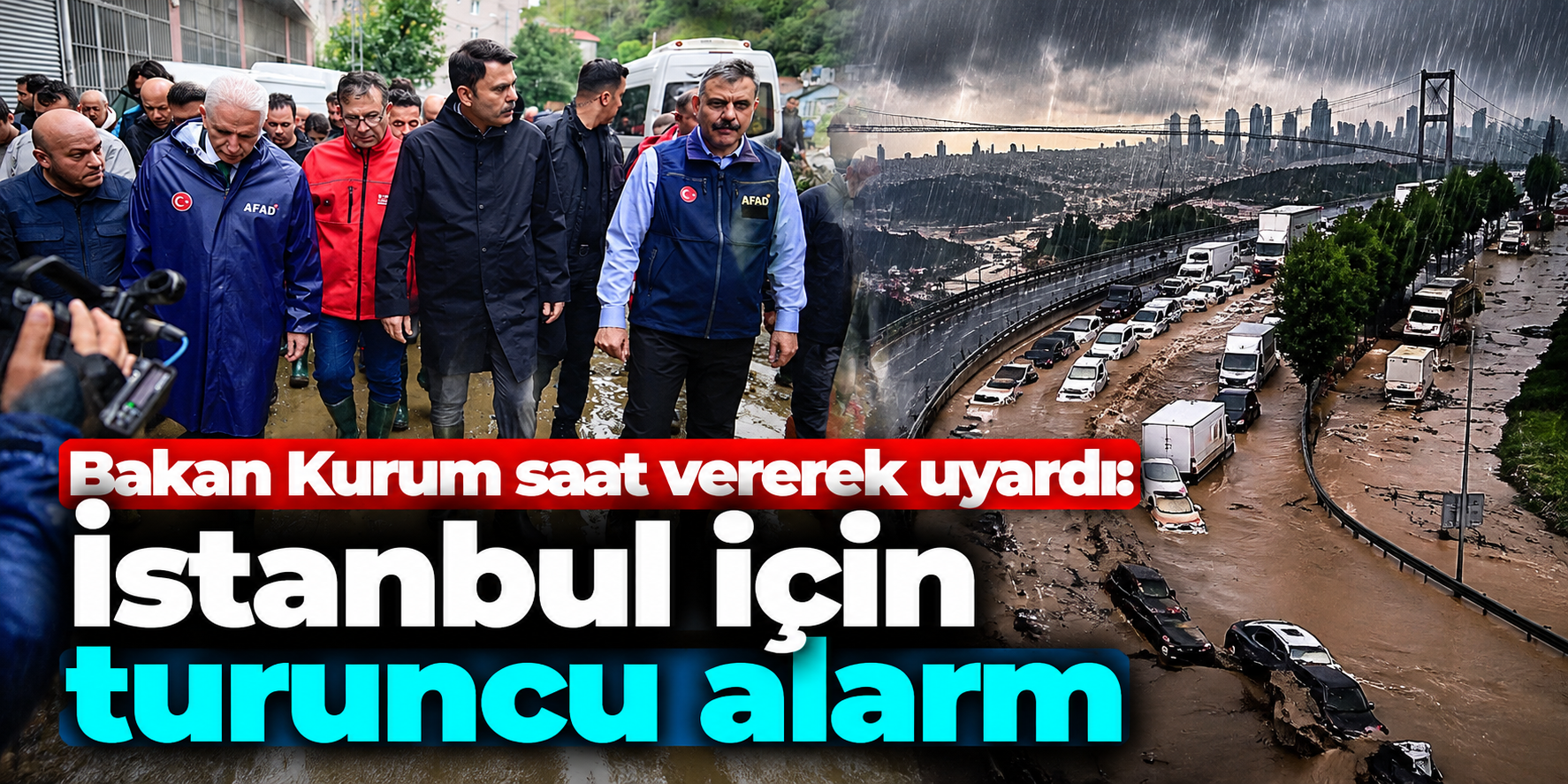 İstanbul'da saat 18.00 alarmı! Bakan Kurum'dan turuncu kodlu uyarı
