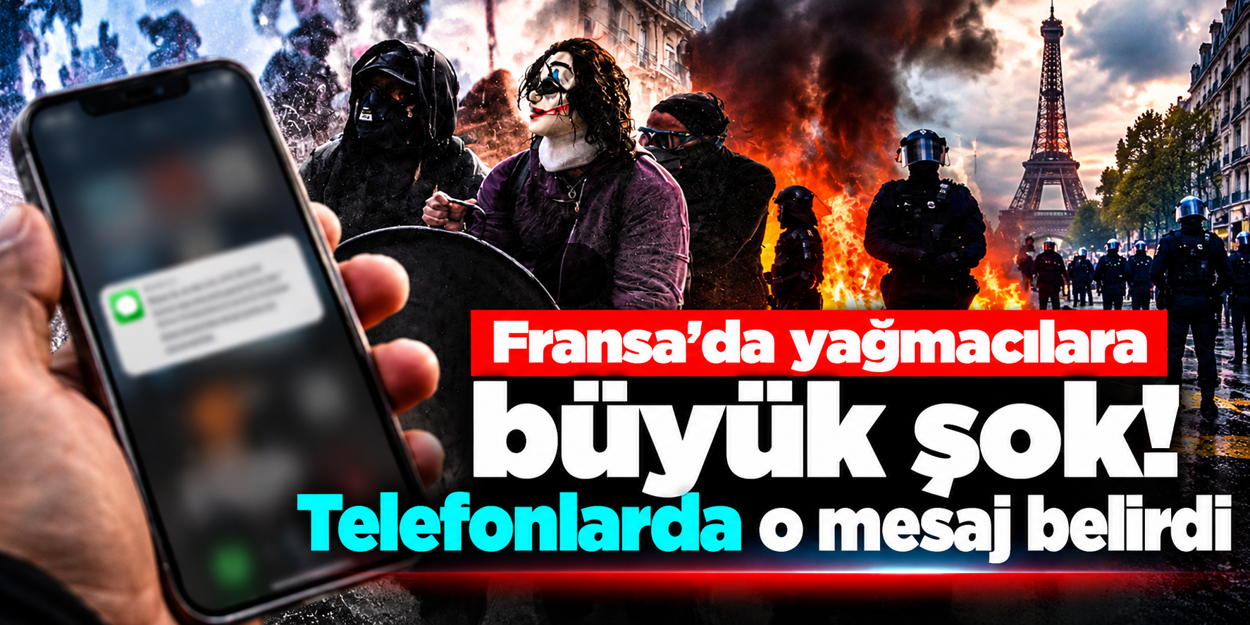 Fransa'daki protestolarda dikkat çeken görüntüler! iPhone'larda iade mesajı