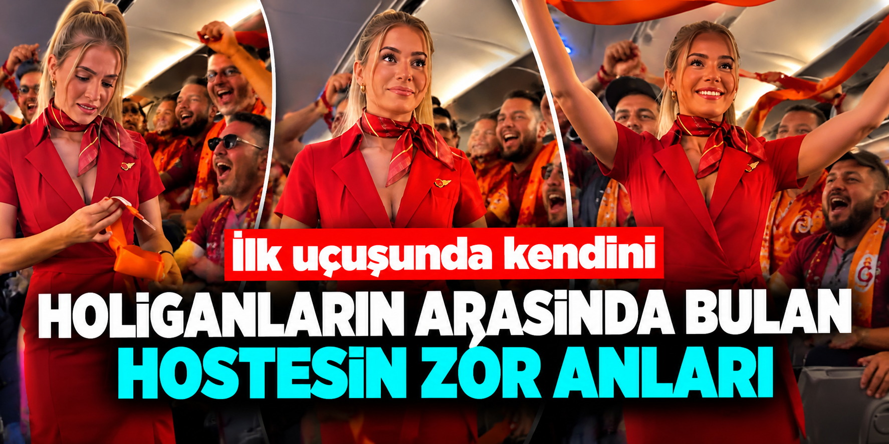 İlk uçuşunda hayatının sürprizini yaşadı! Uçak bir anda tribüne döndü