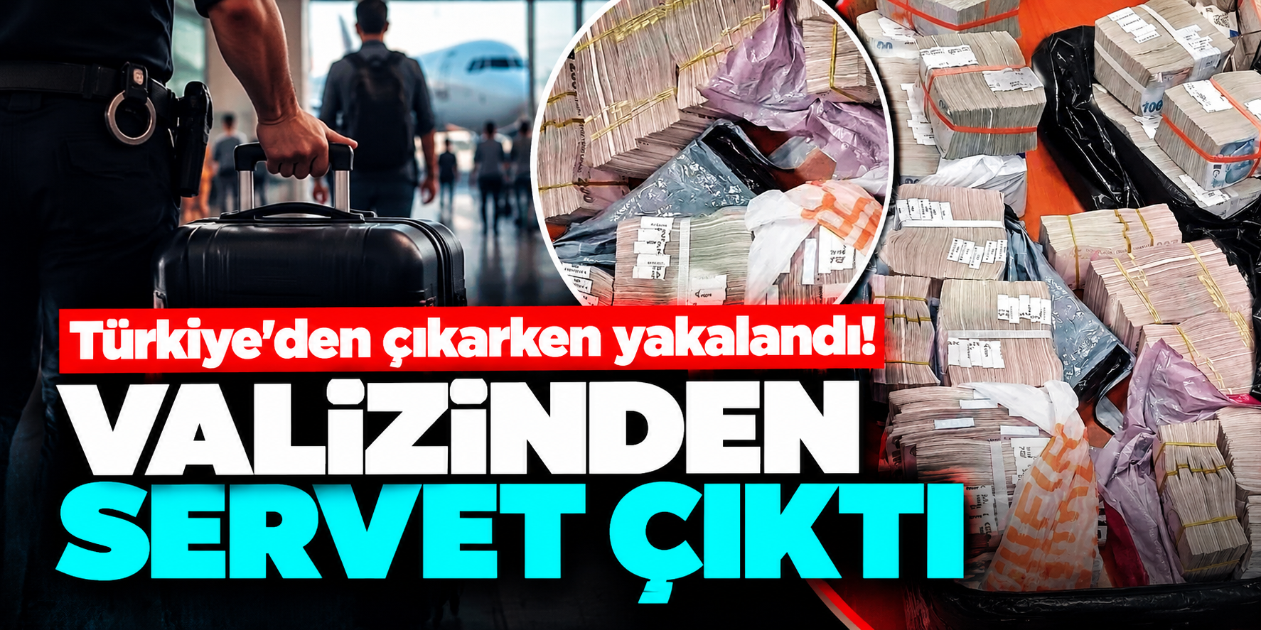 Türkiye'den çıkarken yakalandı! Valizindeki 4 milyon TL'ye el konuldu