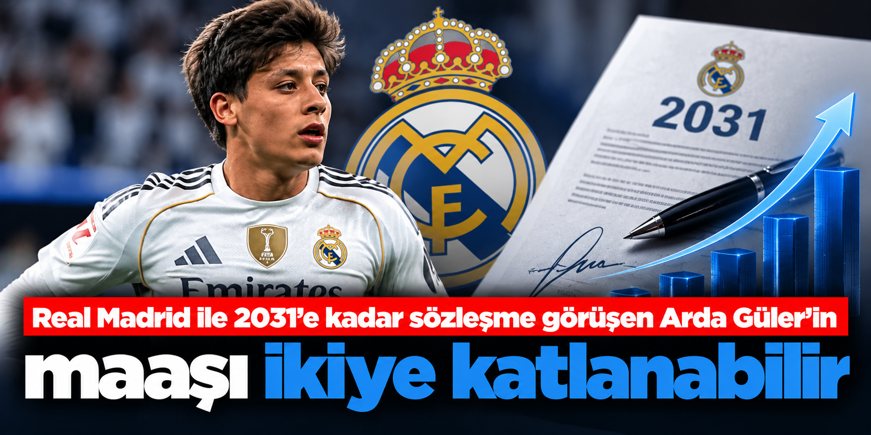 Arda Güler'e Real Madrid'den yeni kontrat! Maaşı 5 milyon euroyu aşabilir