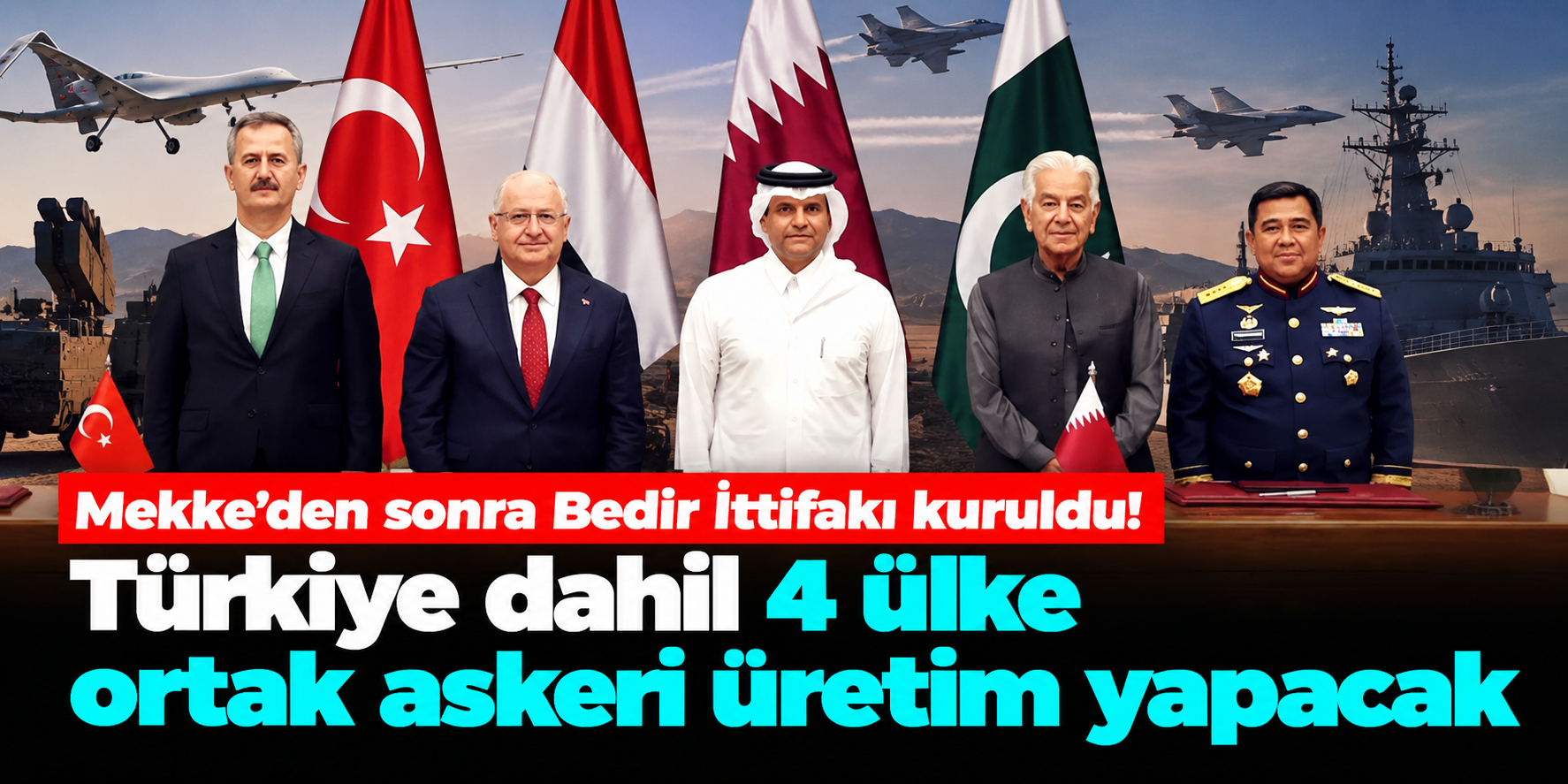 Türkiye dahil 4 ülkeden Bedir Mutabakatı! Savunma sanayisinde ortak üretim