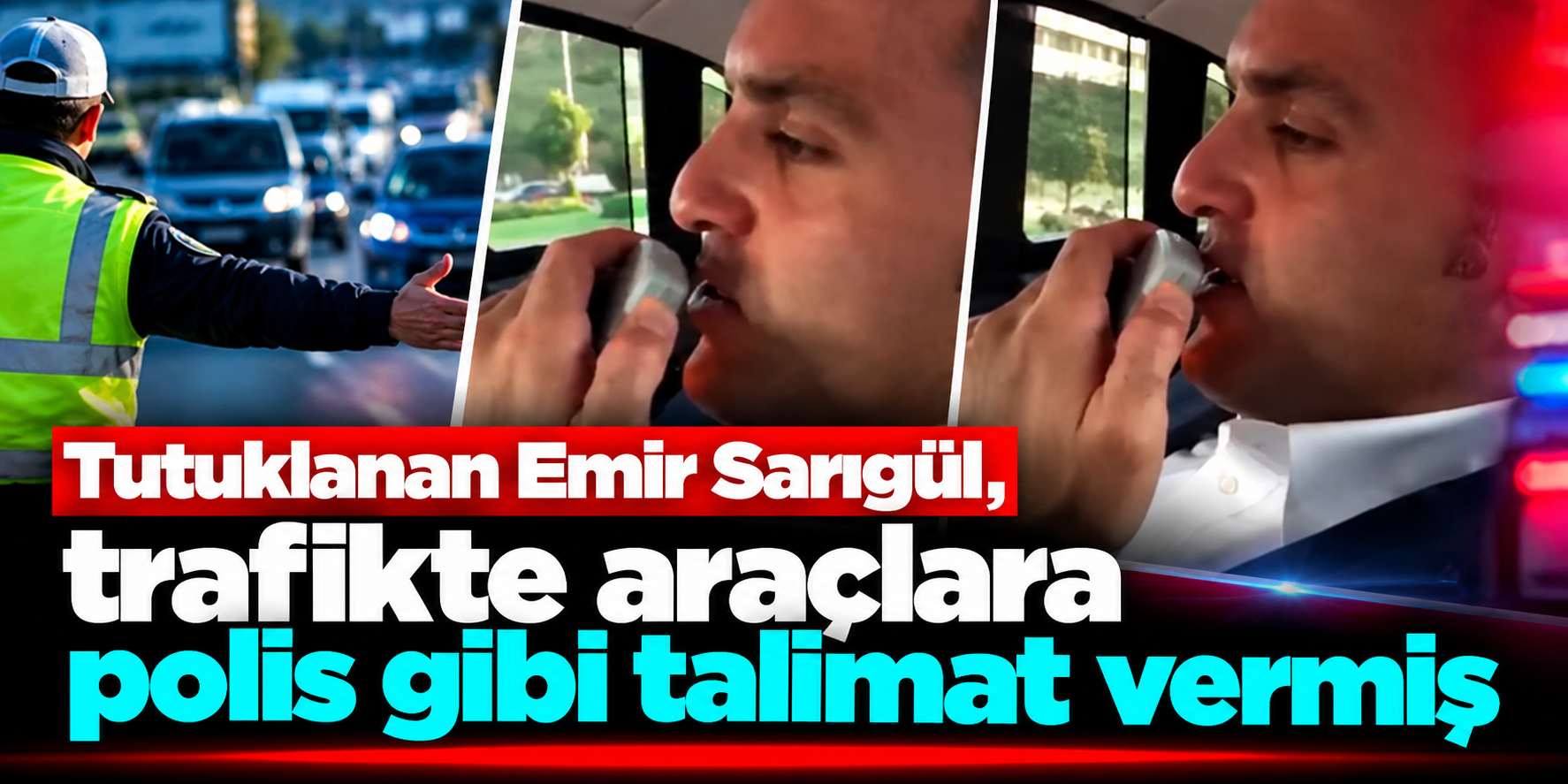 Emir Sarıgül'ün çakarlı araç görüntüleri ortaya çıktı! Trafikte anons yapmış