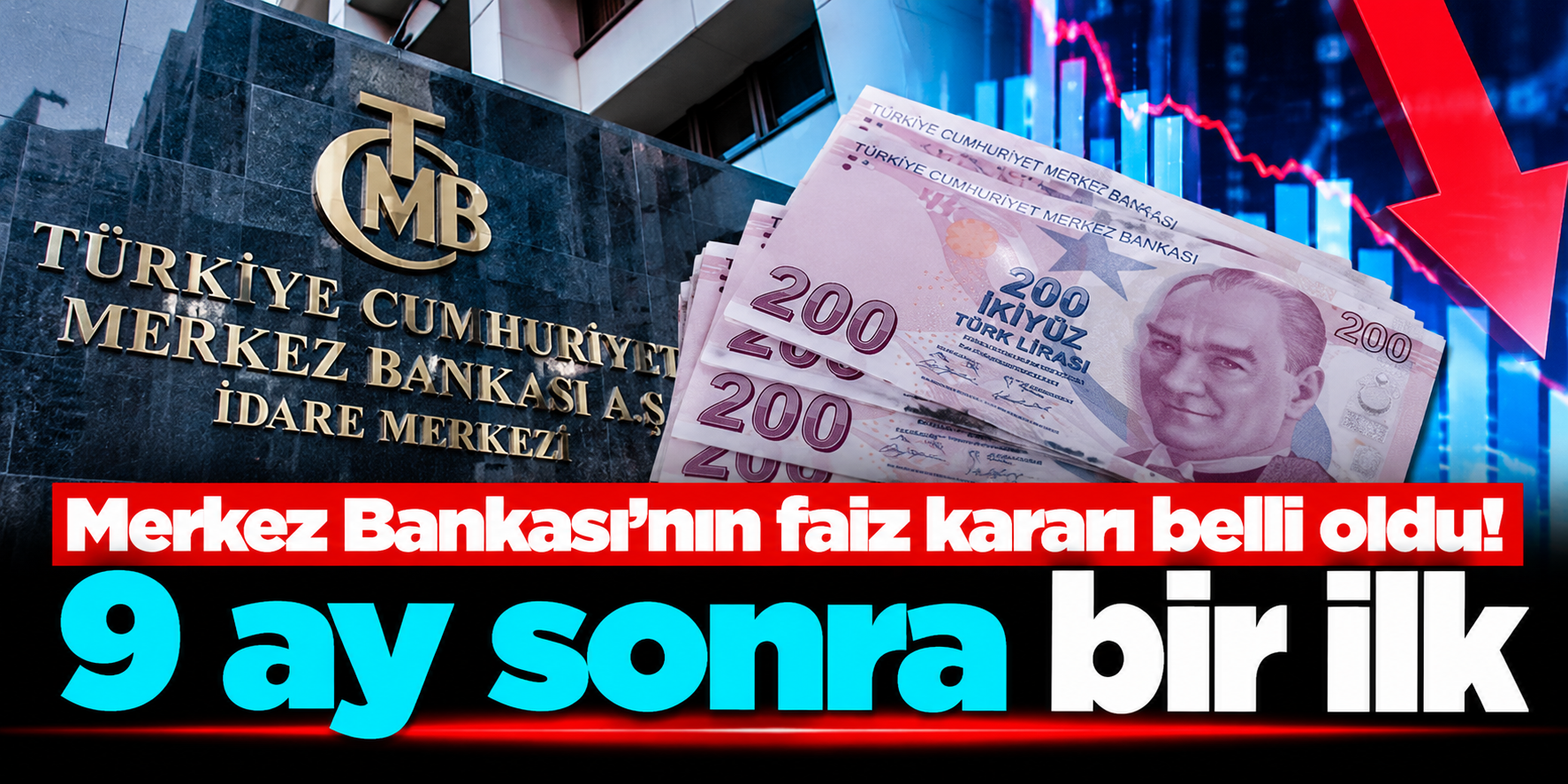 TCMB'den 9 ay sonra ilk faiz indirimi! İşte yeni oran