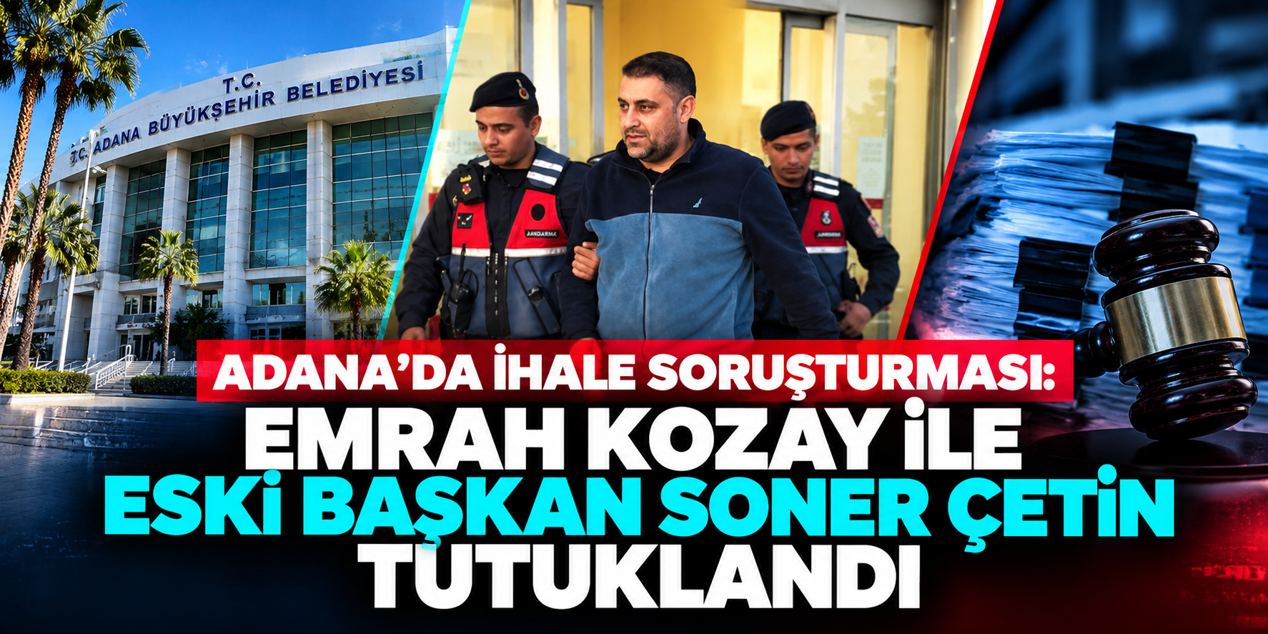 Çukurova Belediyesine yolsuzluk soruşturması! Emrah Kozay ve Soner Çetin tutuklandı
