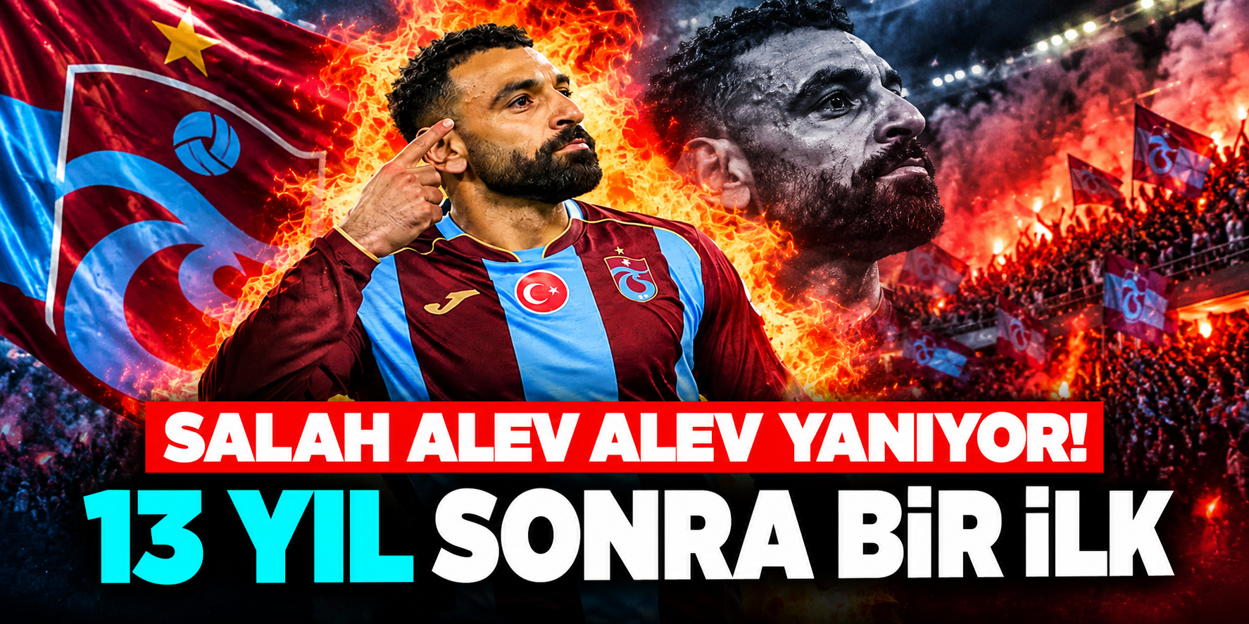 Trabzonspor'da Muhammed Salah'tan 13 yıl sonra bir ilk! Hearts maçında tarihe geçti