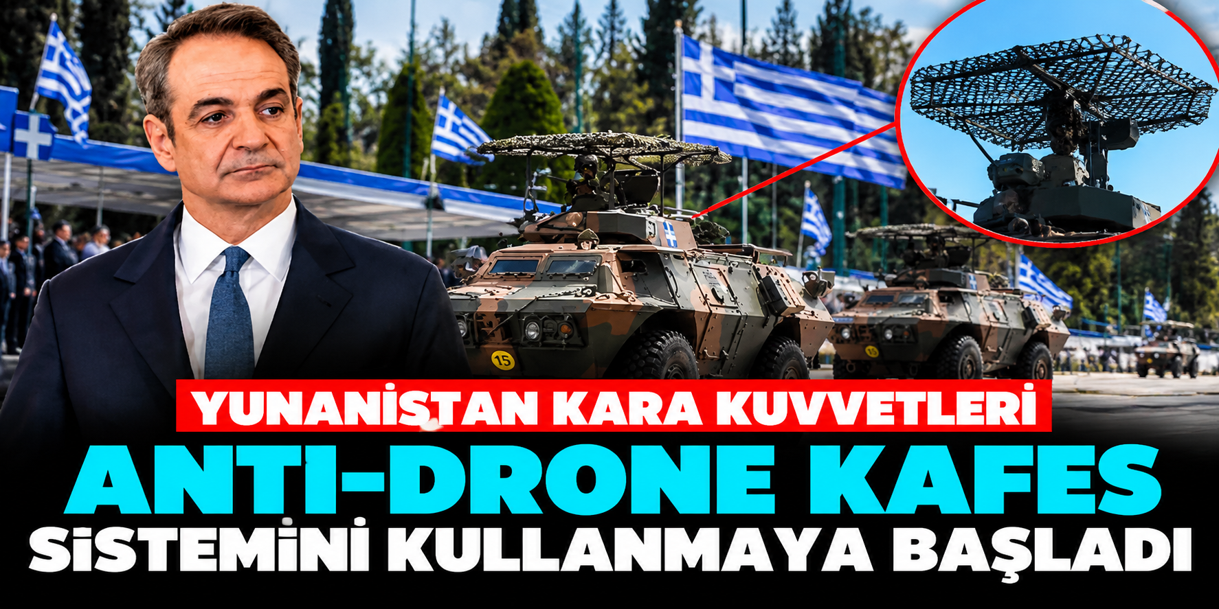 Yunanistan Leopard tanklarına kafes zırh takıyor! Kamikaze İHA'lara karşı yeni önlem