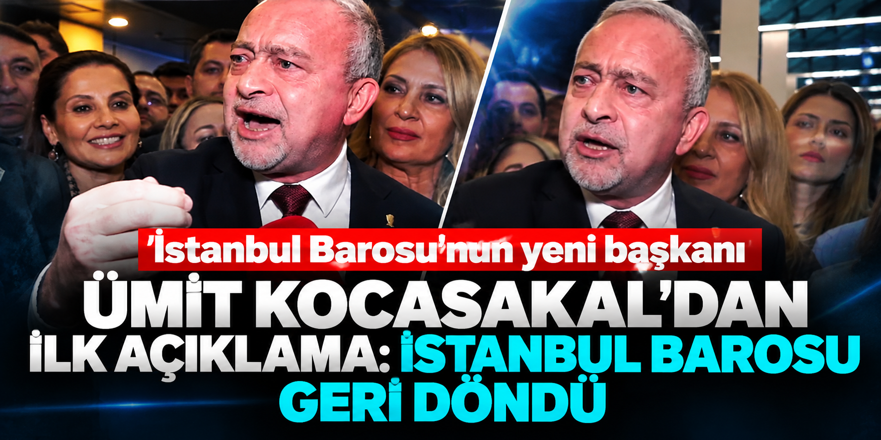 İstanbul Barosu Başkanı seçilen Ümit Kocasakal'dan ilk açıklama: İstanbul Barosu geri döndü