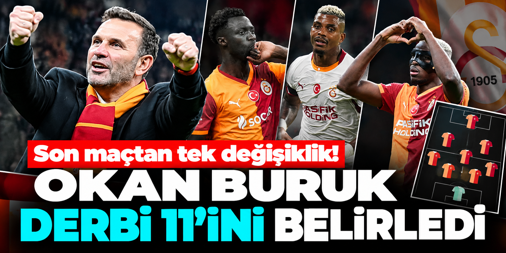 Okan Buruk Fenerbahçe derbisinin 11'ini belirledi! Sadece bir isim değişiyor