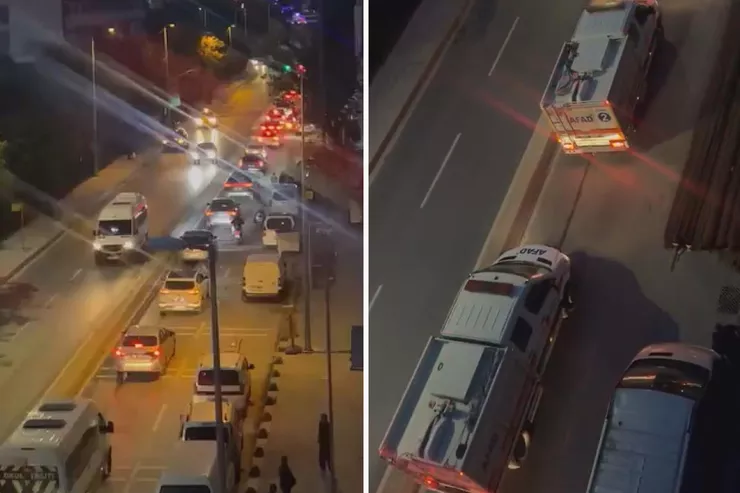 Bayrampaşa'da korkutan yol çökmesi! Göçük altında kalanlar olduğu iddia edildi