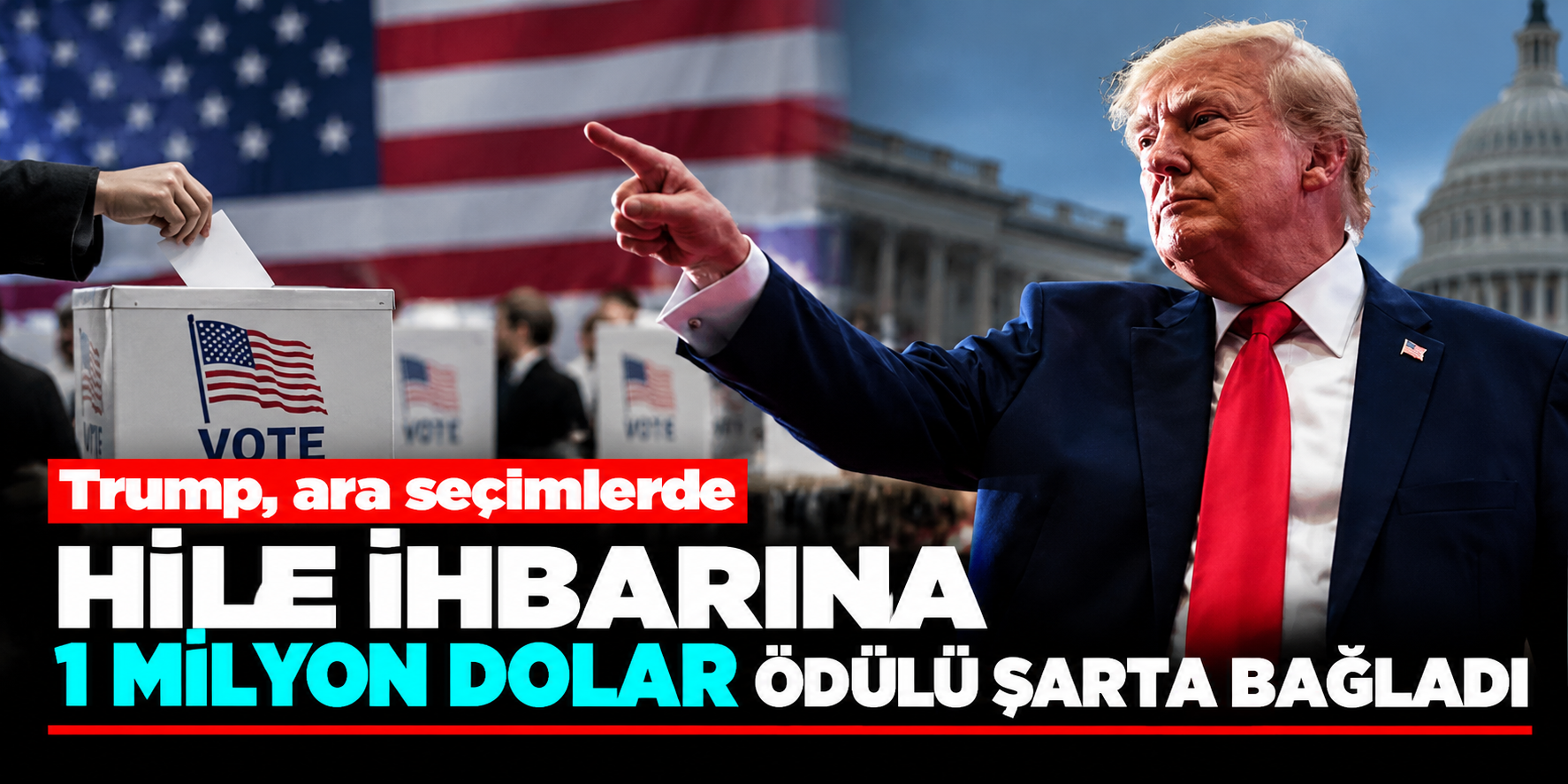 Trump'tan 1 milyon dolarlık seçim vaadi! İhbar edenlere ödül sözü