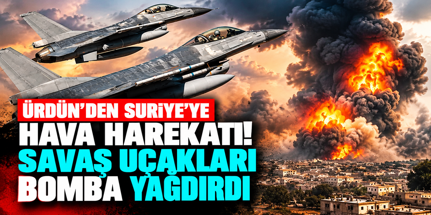 Ürdün savaş uçakları Suriye'yi vurdu! 5 sivil hayatını kaybetti