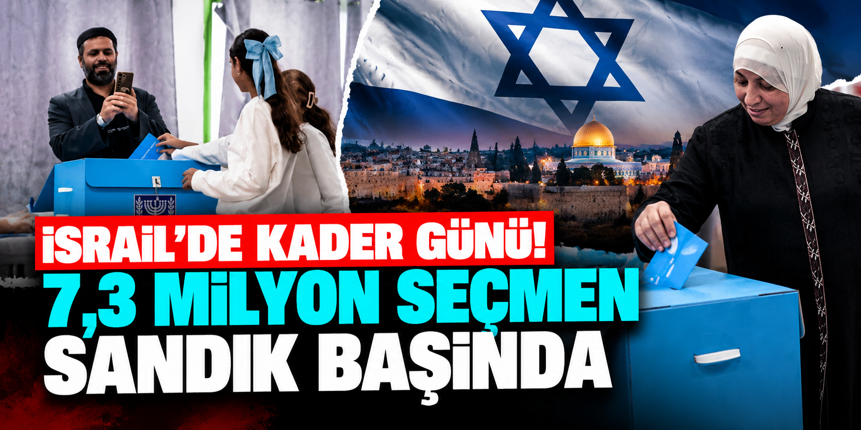 İsrail'de genel seçim başladı! 7,3 milyon seçmen Netanyahu hükümeti için sandık başında