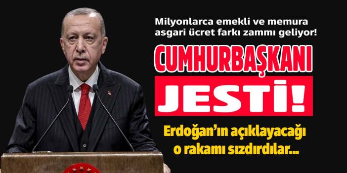 Emekli ve memur maaşına asgari ücret farkı! Erdoğan'ın jest açıklayacağı ek zam oranını sızdırdılar