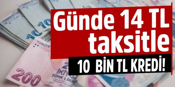 Halkbank'tan günlük 14 TL taksitle 10.000 TL anında trink kredi!