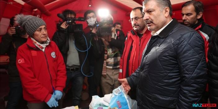 Sağlık Bakanı Fahrettin Koca deprem bölgesinde enfeksiyon uyarısı yaptı!