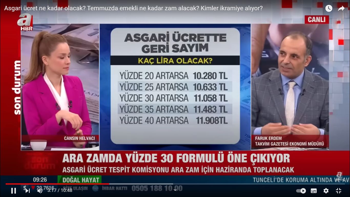 Asgari ücretin Refah Payı Ile Birlikte 11.057 Lira Olacağını Duyurdu!